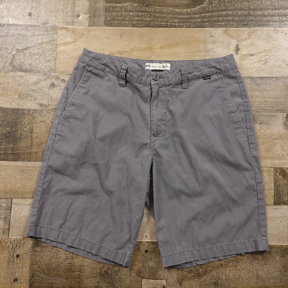 Travis Mathew golf shorts men's 32 gray soft tencel blend lightweight casual